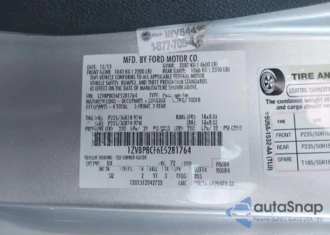 2014 Ford Mustang Gt Premium из США, поврежденный, VIN 1ZVBP8CF6E5281764